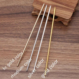 10 PCS Metal Hair Sticks Base Setting for Jewelry Making