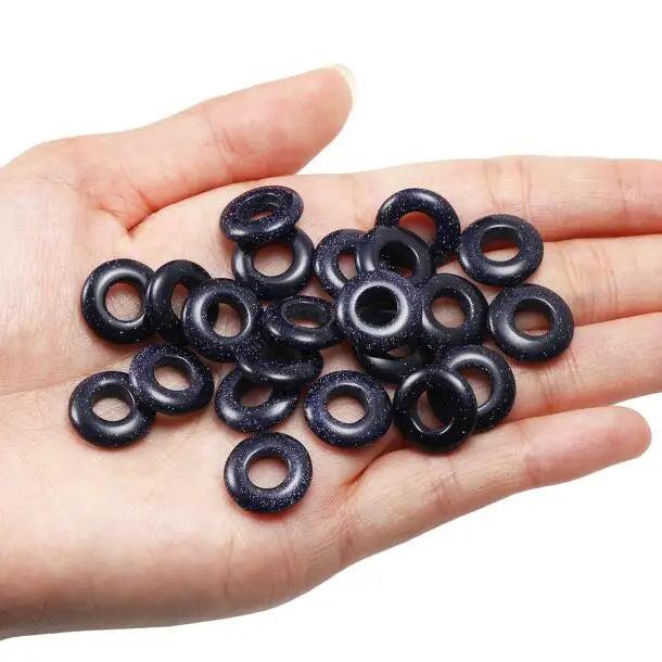 10Pc Stone Large Hole Rondelle European Beads 14x4mm