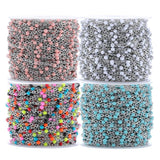 2M Stainless Steel Enamel Link Cable Flat Chains DIY Necklace Bracelet Findings