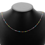 2M Stainless Steel Enamel Link Cable Flat Chains DIY Necklace Bracelet Findings
