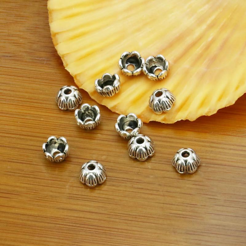 5PCS 7x4mm Receptacle End Caps Beads Spacer Findings For Necklace Bracelet