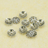 5PCS 10x3mm Flower End Caps Beads Spacer Findings for Necklace Bracelet