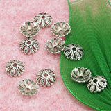 5PCS 10x3mm Flower End Caps Beads Spacer Findings for Necklace Bracelet