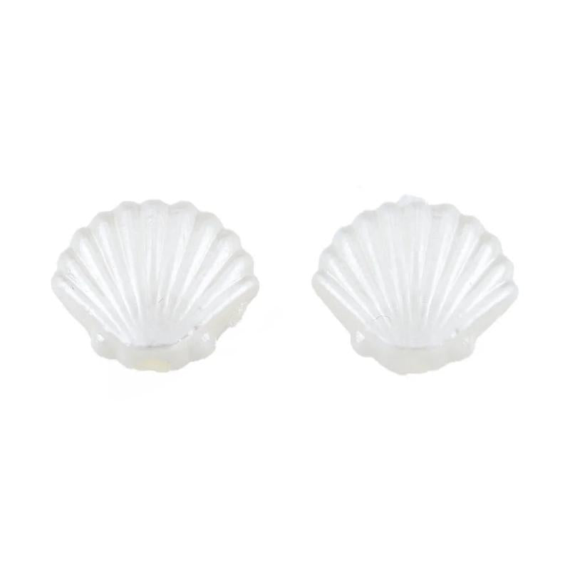 100pcs Scallop Shell Beads Plastic Pearl Beads 10mm for jewelry making