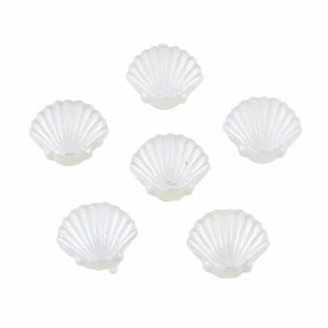 100pcs Scallop Shell Beads Plastic Pearl Beads 10mm for jewelry making