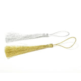 50pcs 120mm Silver Tassels Cotton Silk Earrings Charm Pendant Earring Satin