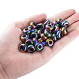 10pcs Rainbow Faceted Big Hole Beads for Bracelet Making