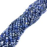Sodalite Sapphire Faceted Round Beads for Jewelry Making