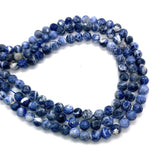Sodalite Sapphire Faceted Round Beads for Jewelry Making