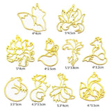 10Pcs Smart Fox Animal Pendant UV Resin Craft Jewelry Making