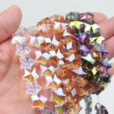 30PCS Shining Stars Beads Faceted Stars Charms Pendants DIY Jewelry Making
