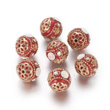5pcs Round Beads with Alloy Findings for DIY Jewelry Making