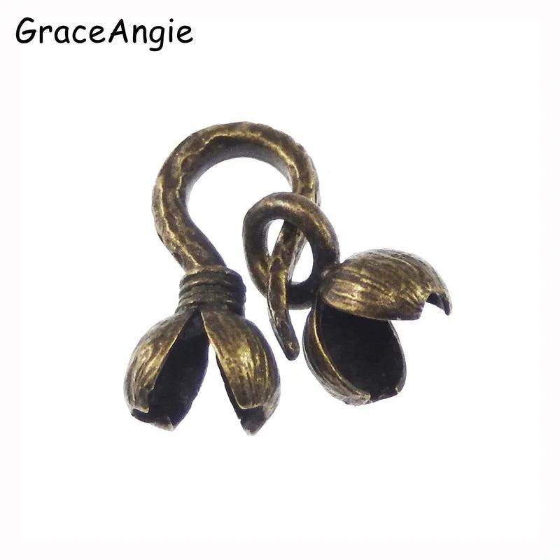 Antique Bronze Tone Ball Chain Clasp Jewelry Finding 16*8, 10*5MM