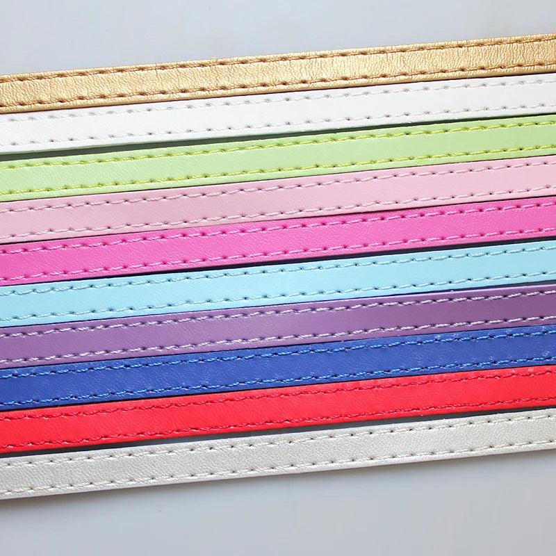 10 Strips Copy Leather Belt 8mm 1m PU Leather DIY Accessories