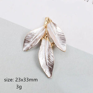 10 PCS Enamel Leaf Charms Pendant for DIY Jewelry Making