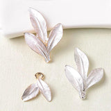 10 PCS Enamel Leaf Charms Pendant for DIY Jewelry Making