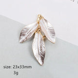 10 PCS Enamel Leaf Charms Pendant for DIY Jewelry Making
