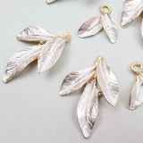 10 PCS Enamel Leaf Charms Pendant for DIY Jewelry Making