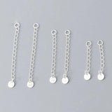 2pcs 925 Sterling Silver Extension Chains for DIY Jewelry