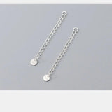 2pcs 925 Sterling Silver Extension Chains for DIY Jewelry