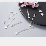 2pcs 925 Sterling Silver Extension Chains for DIY Jewelry
