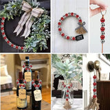 100 Round Wood Beads Decorative Waterproof Plaid Natural Kids