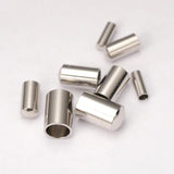 50pcs Stainless Steel End Caps 2/3/4/5mm Hole for DIY Bracelet Jewelry Making