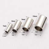 50pcs Stainless Steel End Caps 2/3/4/5mm Hole for DIY Bracelet Jewelry Making