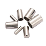50pcs Stainless Steel End Caps 2/3/4/5mm Hole for DIY Bracelet Jewelry Making