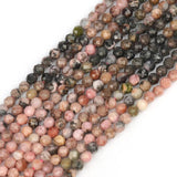 2 3mm Natural Rhodonite Stone Round Spacer Beads for Jewelry Making