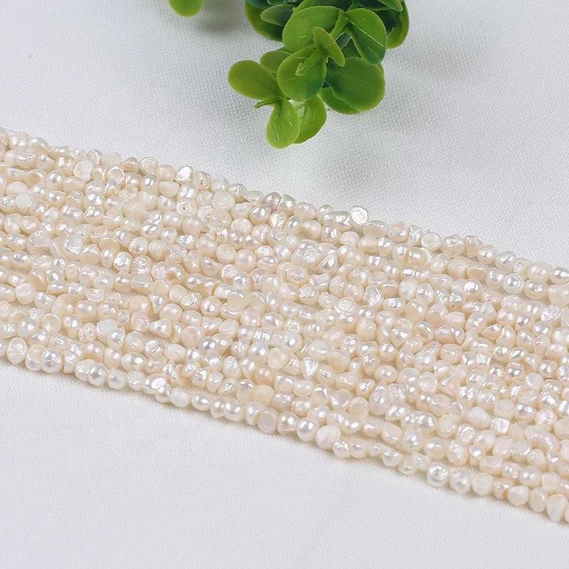 Baroque Freshwater Pearl Strand, 4-5mm Natural Real Pearls