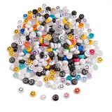 50pcs Smile Face Letter Acrylic Spacer Beads for DIY Jewelry Making