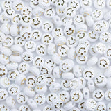 50pcs Smile Face Letter Acrylic Spacer Beads for DIY Jewelry Making