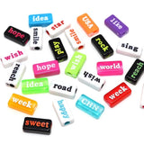 50pcs Acrylic Letters Beads Colorful English Alphabet Bracelet DIY