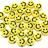 50pcs Colorful Plastic Alphabet Bead Smiley Face Letters Bracelet DIY Beads
