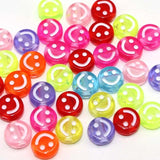 50pcs Colorful Plastic Alphabet Bead Smiley Face Letters Bracelet DIY Beads