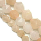 Light Pink Aventurine Faceted Beads 4-12mm for DIY Jewelry
