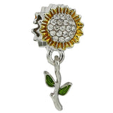 10Pcs Sunflower Crown Charms Beads Pendant for DIY Bracelets Necklaces