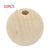 10 pcs 30mm Natural Wood Bead DIY Spacer Beads Jewelry Making