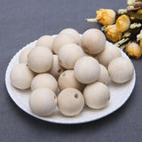 10 pcs 30mm Natural Wood Bead DIY Spacer Beads Jewelry Making