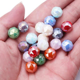 20pcs Glass Porcelain ABS Beads Cut Face Loose Beads for Jewelry Making DIY