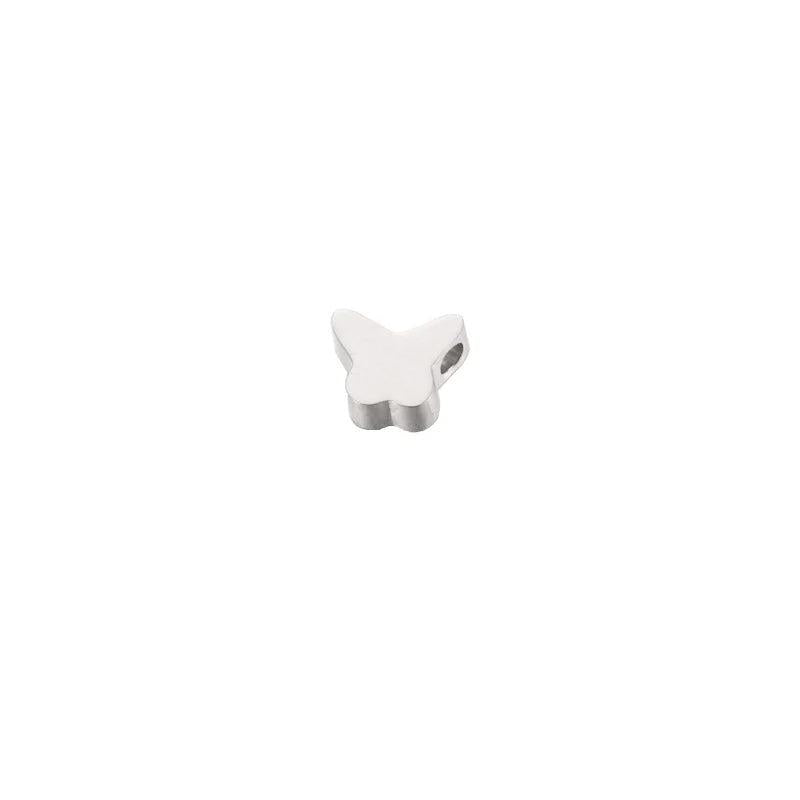 Stainless Steel Butterfly Hole Beads Charms for Jewelry Making