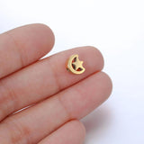 5pcs Stainless Steel Moon Star Loose Beads DIY Jewelry Accessories