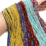 Natural Stone Beads 2mm/3mm/4mm Faceted Rice Beads for DIY Jewelry Making