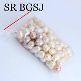 9-10mm 10pcs Mixed Colors No Hole Natural Freshwater Pearl Beads