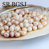 9-10mm 10pcs Mixed Colors No Hole Natural Freshwater Pearl Beads