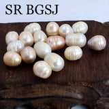 9-10mm 10pcs Mixed Colors No Hole Natural Freshwater Pearl Beads