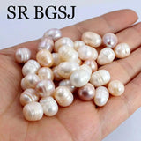 9-10mm 10pcs Mixed Colors No Hole Natural Freshwater Pearl Beads