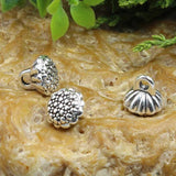 50pcs Antique Silver Buddhism Charm Beads 8x9mm DIY Jewelry Accessories