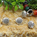 50pcs Antique Silver Buddhism Charm Beads 8x9mm DIY Jewelry Accessories